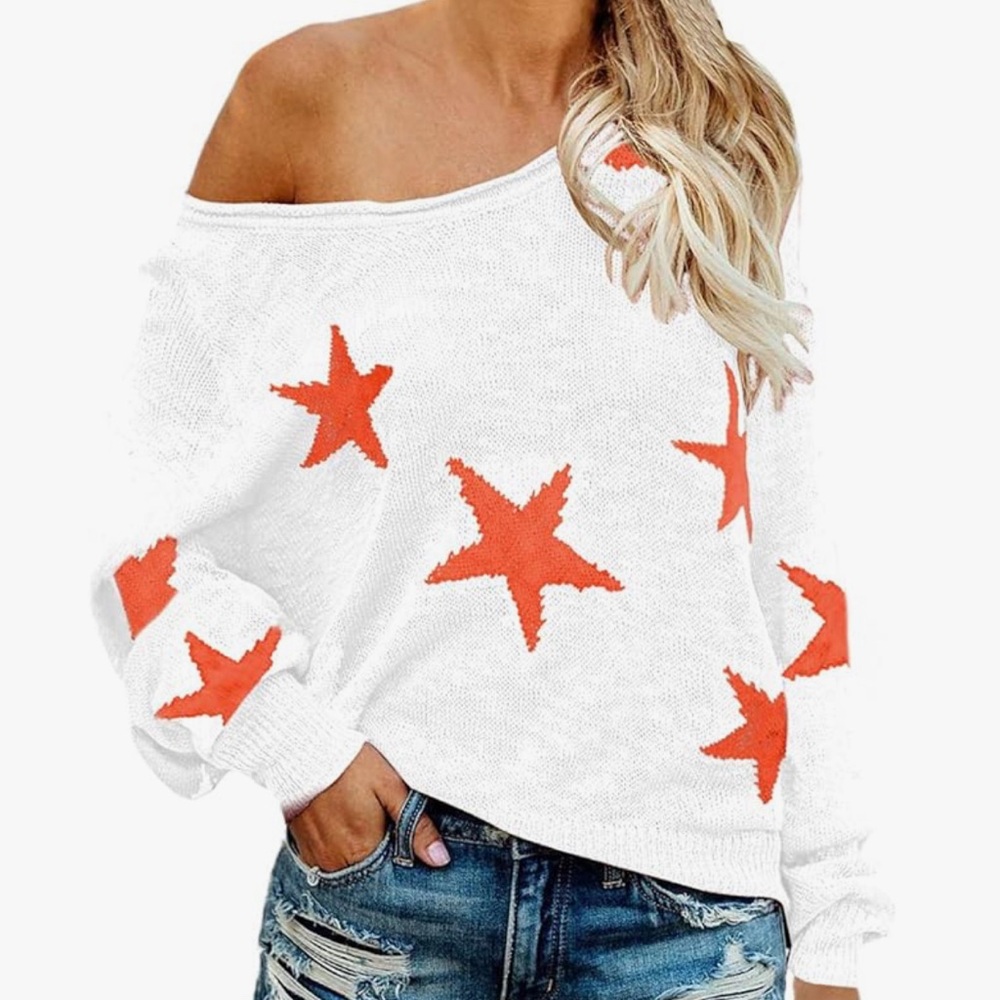 Cocoleggings Scoop Neck Star Sweater